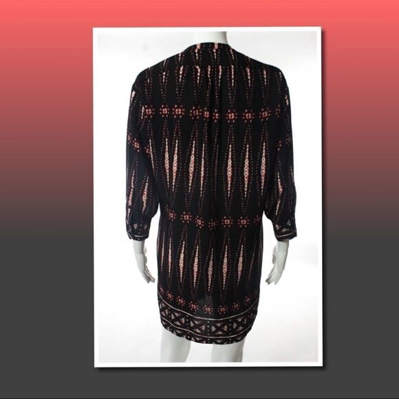 Collective Concepts Black Red Abstract Dress Sz S - Picture 3 of 5